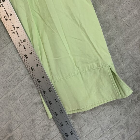 Quizz Again Womens L Shirt Light Green Button Up 3/4 Sleeve Eclectic Minimalist - Picture 11 of 16